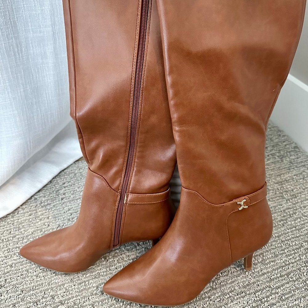 New Cognac Colored Dress Boots (NEW, NEVER WORN)